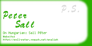 peter sall business card